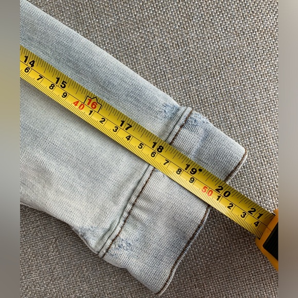 Evidnt Denim Distressed Jean Jacket with Collar NWT Size XS - Picture 12 of 12